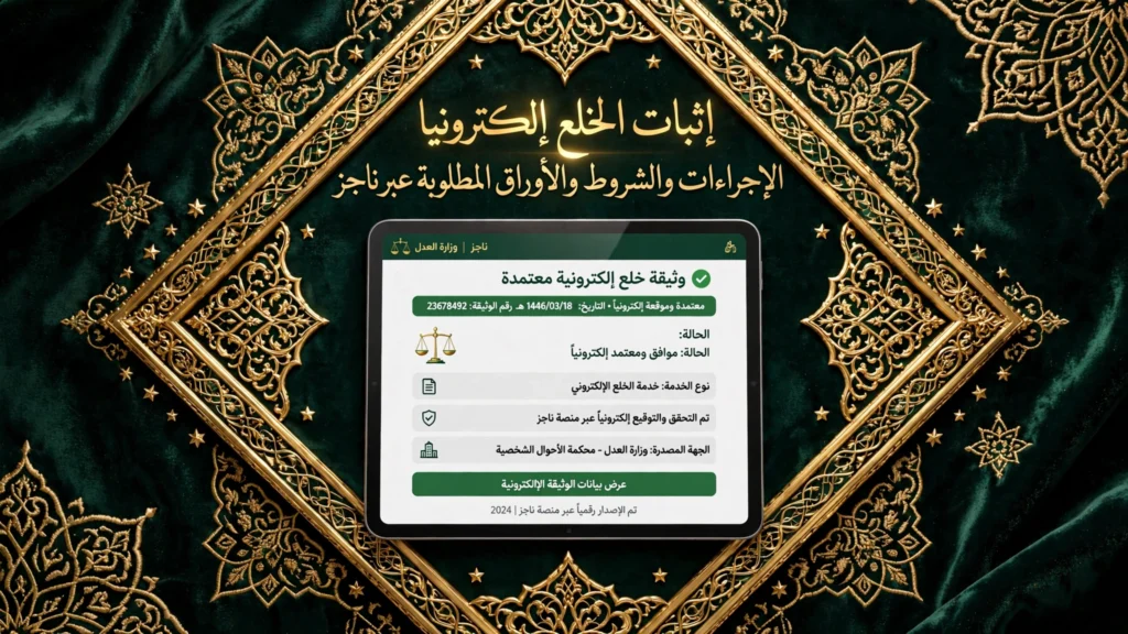 اثبات الخلع إلكترونيا