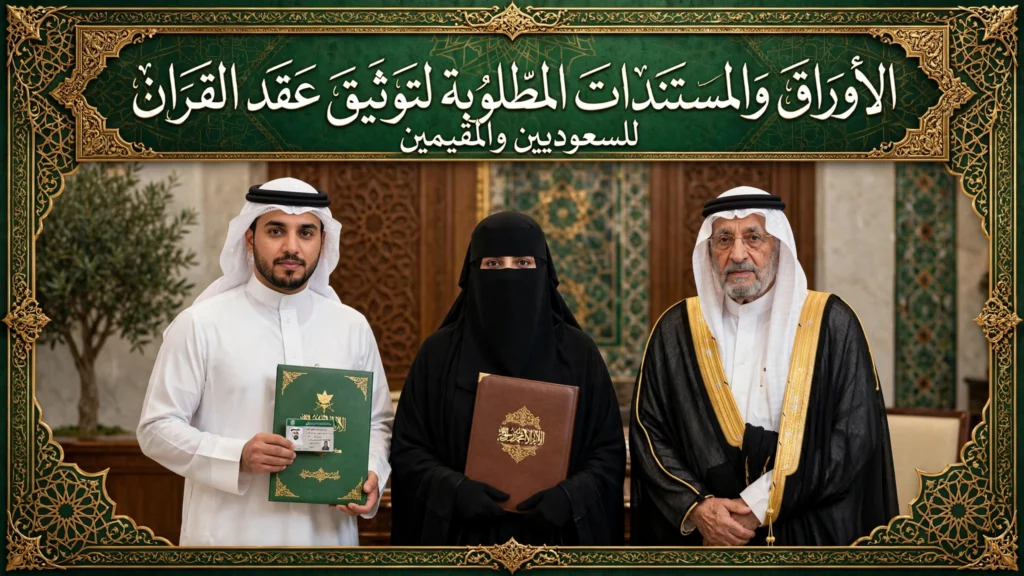 الأوراق المطلوبة لتوثيق الزواج للسعوديين والمقيمين