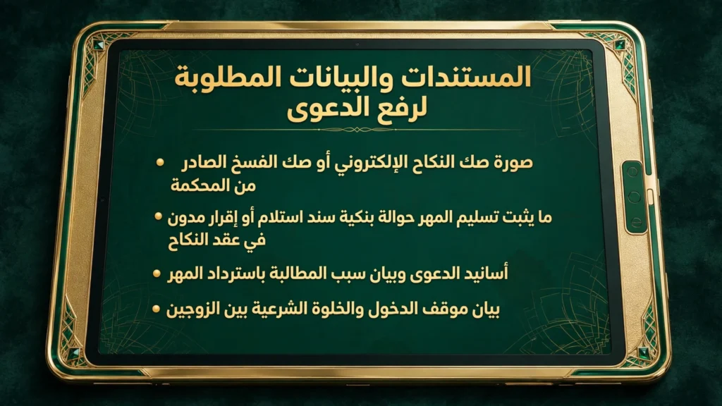 استرداد المهر عند الفسخ