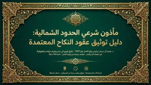 مأذون شرعي الحدود الشمالية: دليل توثيق عقود النكاح المعتمدة