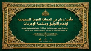 مأذون زواج في المملكة العربية السعودية لإتمام التوثيق وسلاسة الإجراءات