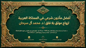 أفضل مأذون شرعي في المملكة العربية السعودية لزواج موثق بلا قلق | د. محمد آل سرحان