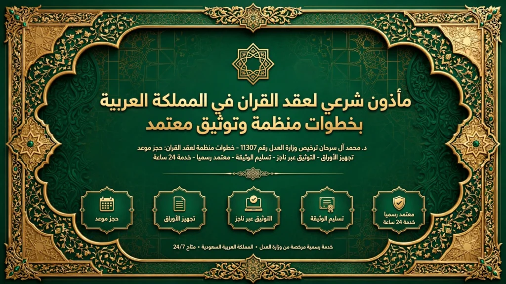 مأذون شرعي لعقد القران في المملكة العربية السعودية