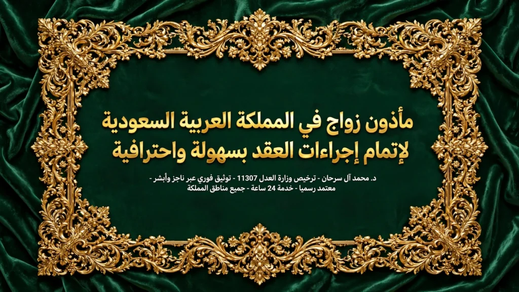 مأذون زواج في المملكة العربية السعودية | لإتمام إجراءات العقد بسهولة واحترافية